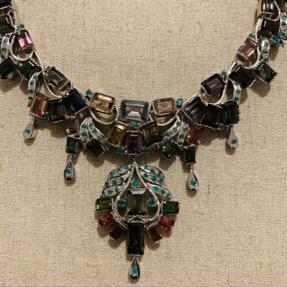 Semi-Precious Stone Statement Necklace - Picture 9 of 11
